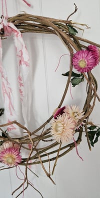 Image 3 of Handmade Wreath with Strawflowers