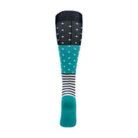 Image 3 of Teal Dots & Stripes Fashion Compression Sock 