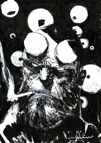 Hellboy eyes A4 original sketch copy