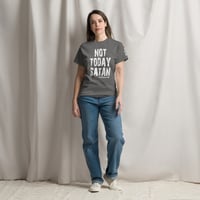 Image 3 of Not Today Satan Women's Tee - White
