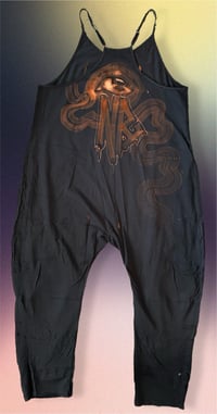Image 2 of “DON’T BUG ME” CUSTOM BLEACH PAINTED BAGGY ROMPER LARGE