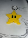 Mario Star Perler Bead Keychain