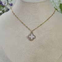 Image 2 of Clover B&W Necklace