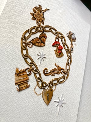 Image of Toadstool Charm Bracelet Cutout Original 