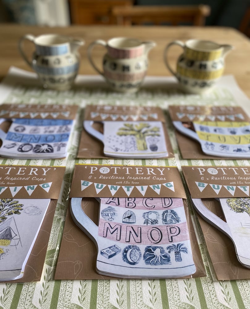Image of Ravilious inspired pottery bunting 