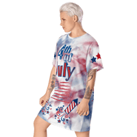 Image 2 of T-shirt dress (4th of July)