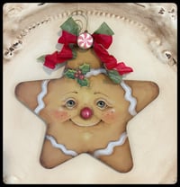 Image 1 of Gingerbread ornament hand painted original Christmas
