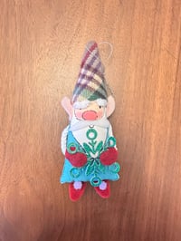 Image 4 of Handpainted Fabric Gnomes or Mushrooms