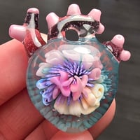 Image 5 of LARGE "MY HEART BELONGS TO THE SEA" ANATOMICALLY CORRECT HEART PENDANT 30