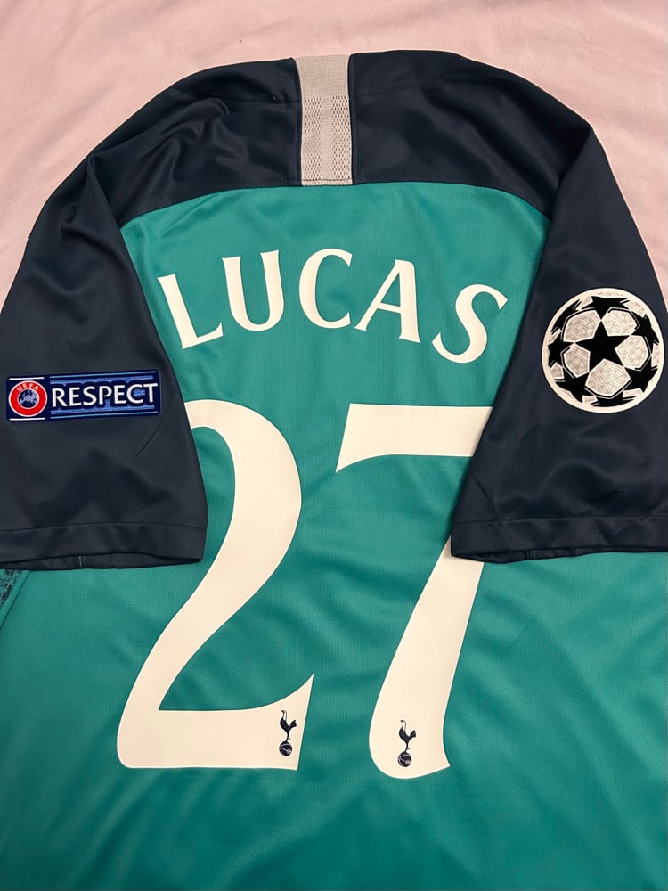 Image of Tottenham Hotspur “LUCAS 27” 2018/19 Third Shirt + patches (M)
