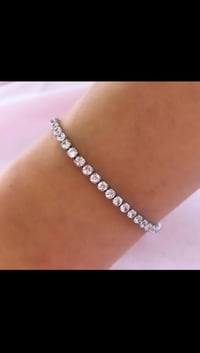 Silver Plated Tennis Bracelet  