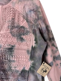 Image 6 of ♻️ UPCYCLED XL Orvis 100% Cotton Knit Jacket in Muted Overdyed Ice Dye