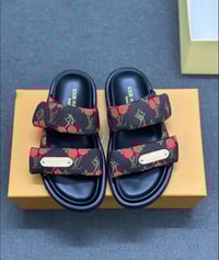 Image 4 of CHERRY BROWN PUFF SANDALS