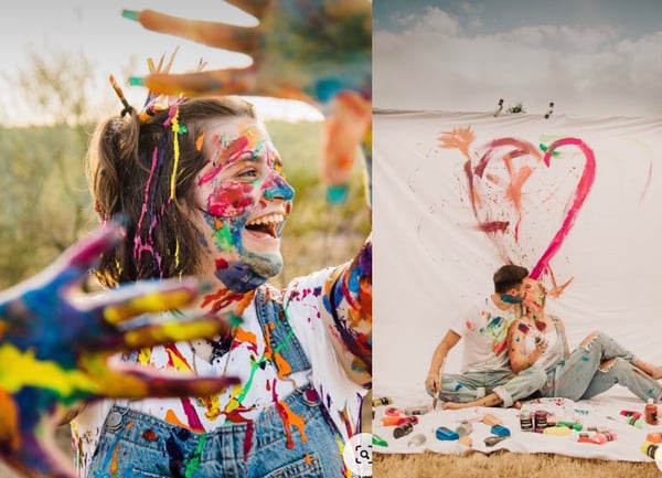 Image of paint fight mini session 