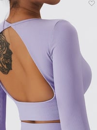 Image 2 of Long Sleeves Seamless Knit Sports T-shirt