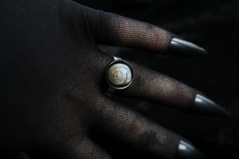 Dead Good snail shell ring
