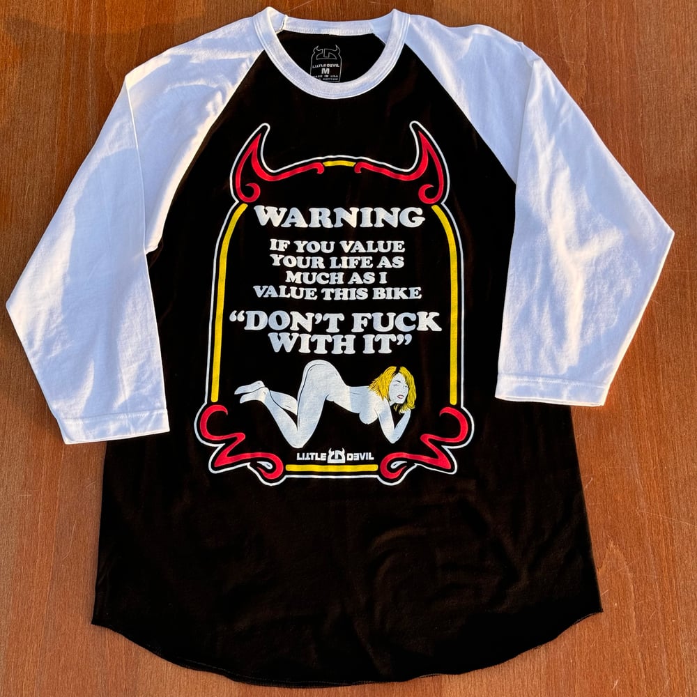 Warning Baseball T-shirt