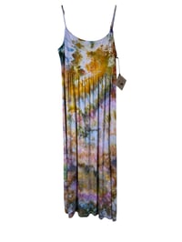 Image 2 of M Jersey Knit Long Sundress in Earthy Watercolor Ice Dye