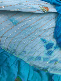 Image 8 of Wanderlust maxi tiered skirt/ Bandeau Dress Blue tie dye flecks of purple 8-16 copy