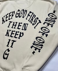 Image 4 of KEEP GOD FIRST- CREAM CREWNECK