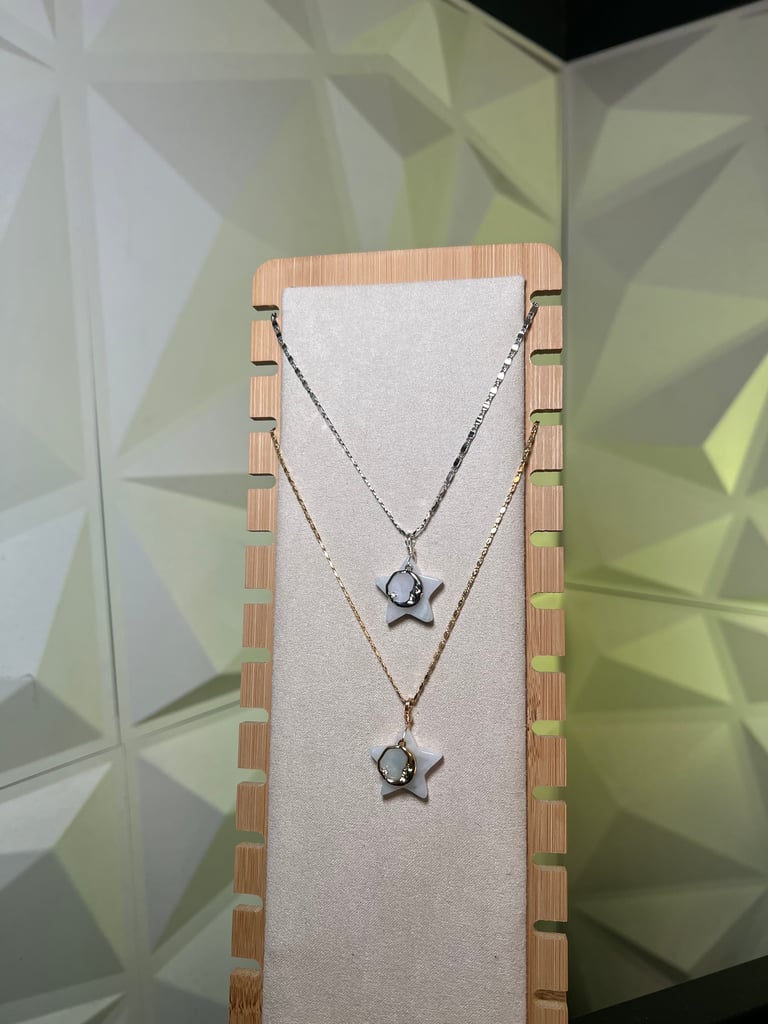 star & moon charm necklace 