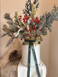 Image 2 of Moss Green Christmas Ribbon