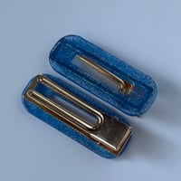 Image 3 of Blue Glitter Hair Slides Set
