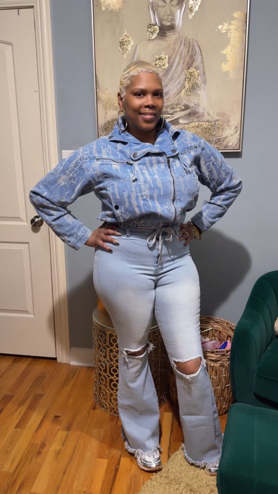 Image of Moto Denim Jacket 