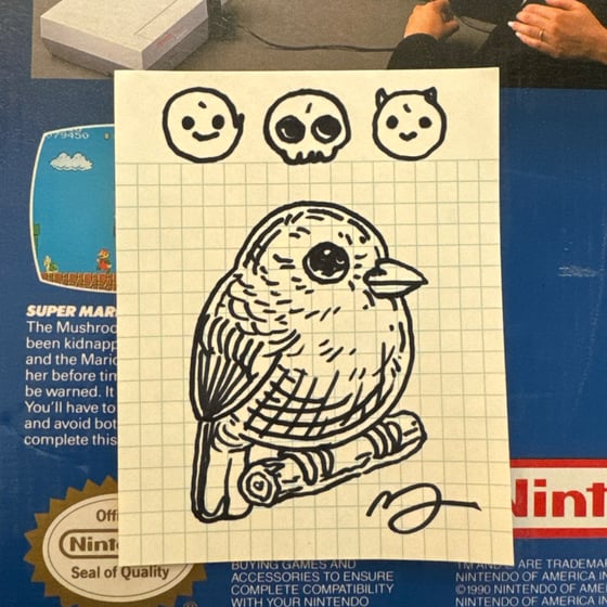 Image of Fat Bird Sharpie Sketch #46