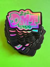 DMT logo holographic stickers