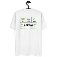 Image 1 of PA [Men] "Eat Sleep WOD Repeat" White T-shirt