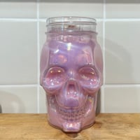 Image 1 of pink sugar scented skull candle