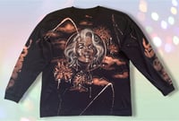 Image 1 of “MARILYN” BLEACH PAINTED LONG SLEEVE T-SHIRT 2XL