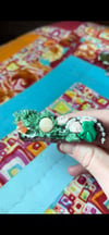 "Froggie Bubbles" Upcycled Barrette