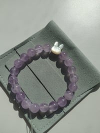 Image 2 of Amethyst bracelet with bunny 薰衣草紫水晶手链
