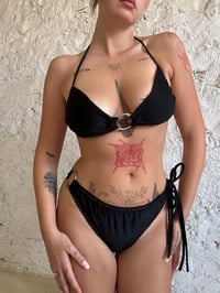 Image 2 of Maillot de bain noir 2 pièces 