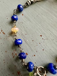 Image 17 of lapis and peridot charm bracelet