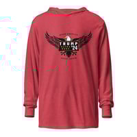 Image 4 of Trump 2024 Ultra MAGA  - Patriotic Eagle - Hooded Long-Sleeve Tee 