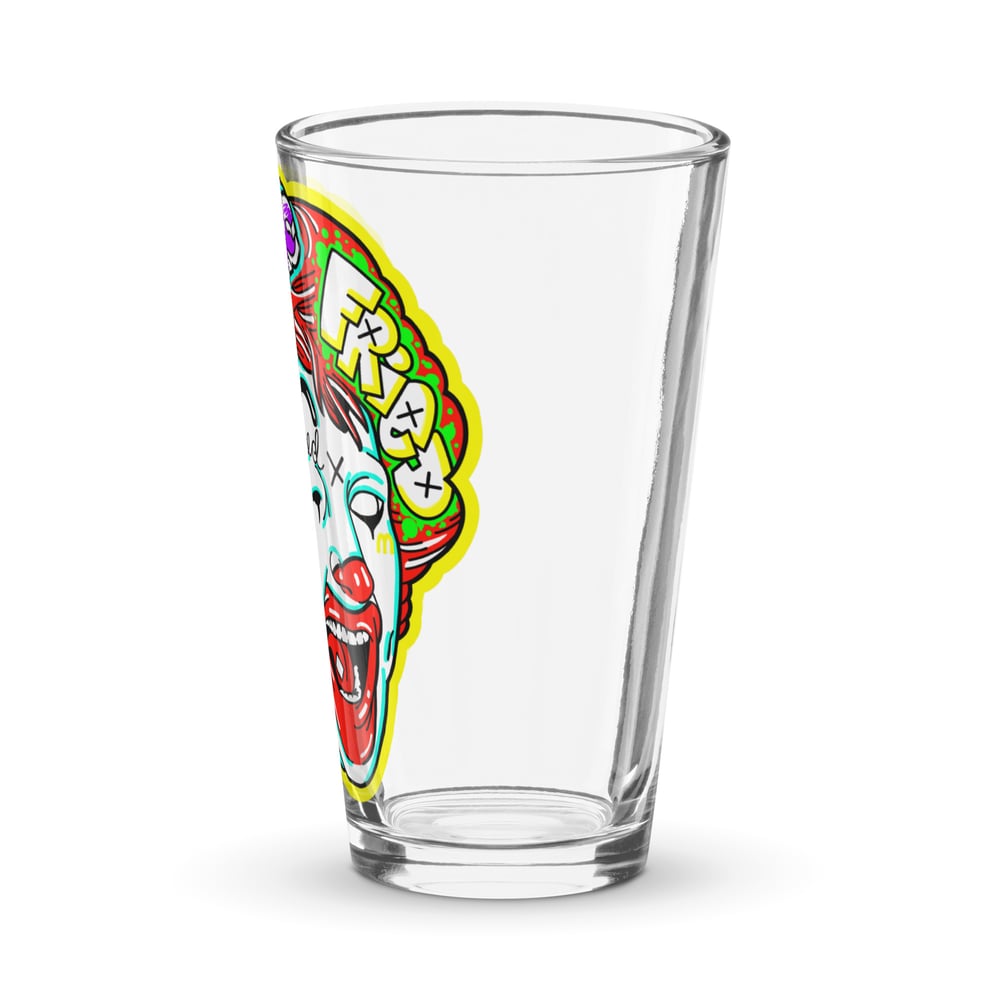 Fried Clown Shaker pint glass