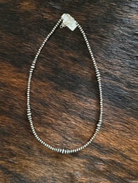 Image 1 of 18” Round & Saucer Sterling Silver Pearls 