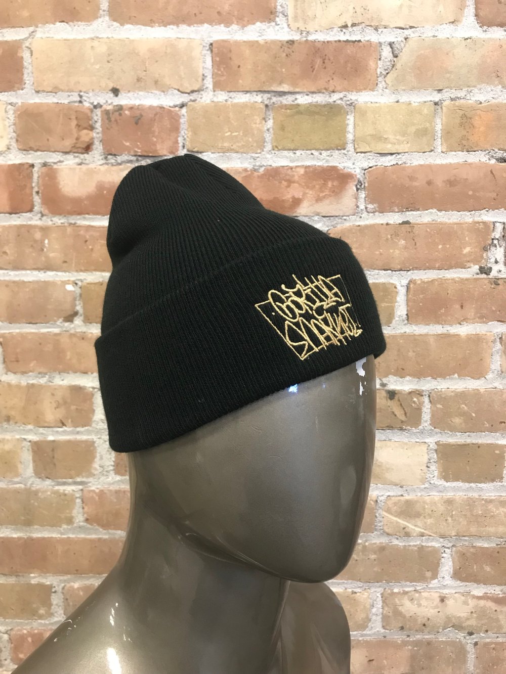 Black gorilla market beanie 