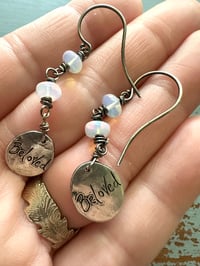 Image 11 of ethiopian opal earrings with beloved charms