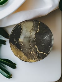 Image 3 of Set of 4 Epoxy Resin Art Coasters 'The Tiger Eye'
