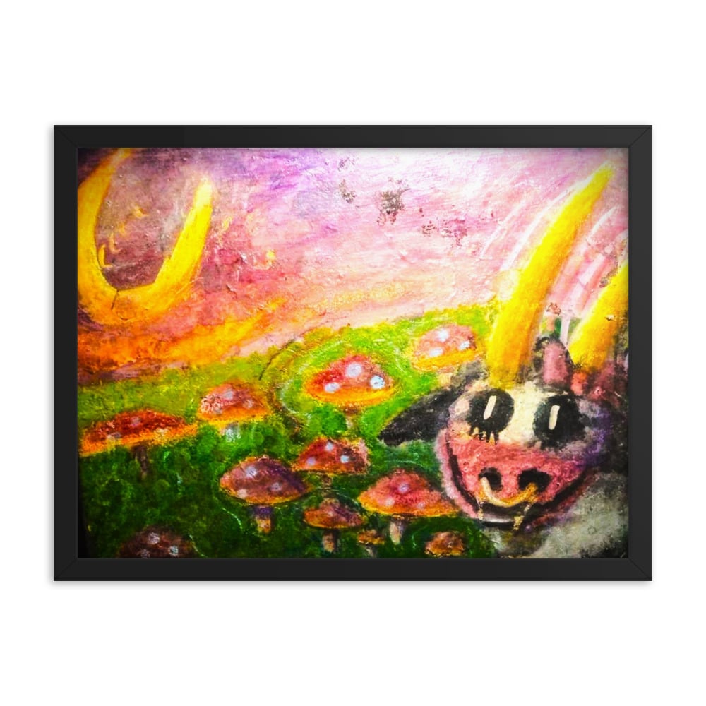 Image of Moo Moo Nightmares Framed poster