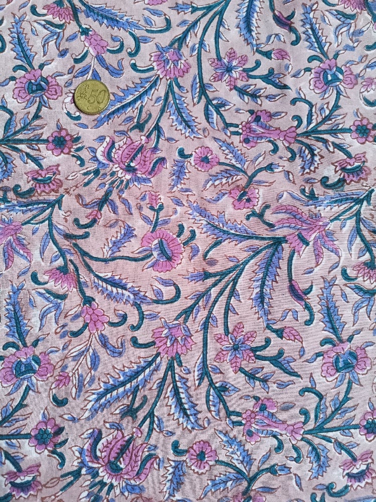Image of Namasté fabric champ de violettes