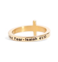 Image 3 of Isaiah 41:10 Ring | 18k Gold Plated Waterproof