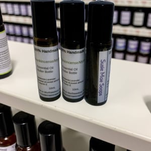 Image of Frankincense & Myrrh essential oil roller bottle