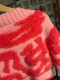 Image 2 of Pink textured crop sweater 