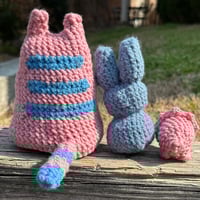 Image 3 of Crochet Cat, Rabbit and Triceratops