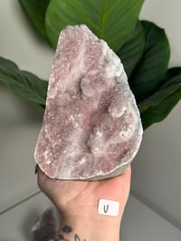 Image 21 of XL SELF STANDING COTTON CANDY APOPHYLITE CUT BASES -INDIA-